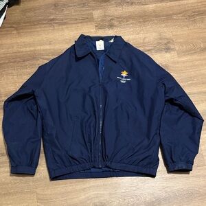 Navy Blue Olympic Salt Lake 2002 Jacket Size XL